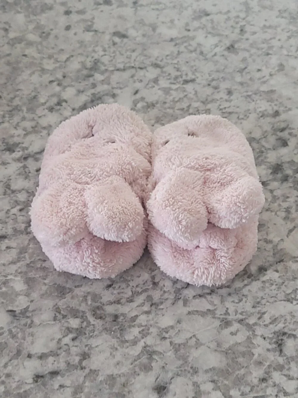 Child of Mine Carter's Pink Bunny Plush Baby Booties Slippers 0-6 Months